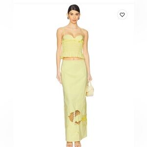 CLEA yellow top and skirt set - sold together